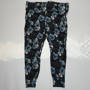 Torrid Studio Pixie Luxe Ponte Skinny Pant (Blue/White Skulls)